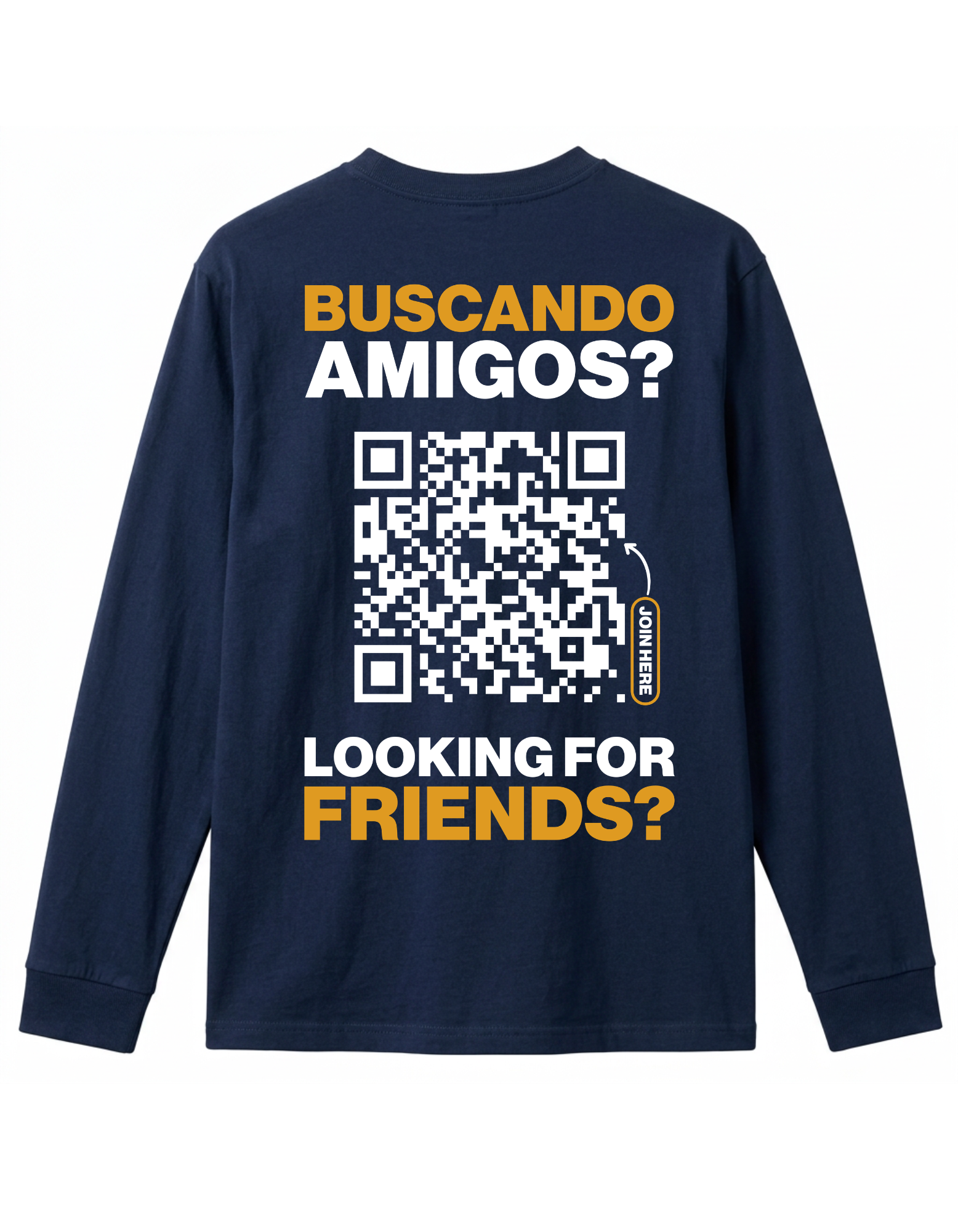 Camisa clásica de manga larga con código QR para hombre - HeyInterests