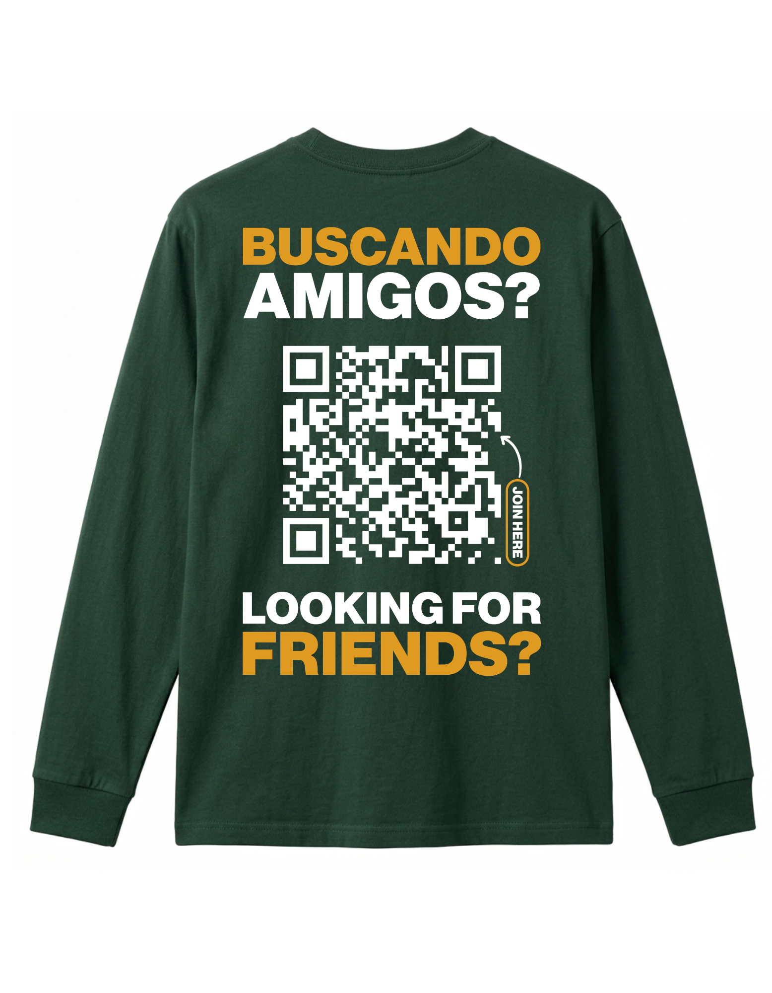 Camisa clásica de manga larga con código QR para hombre - HeyInterests