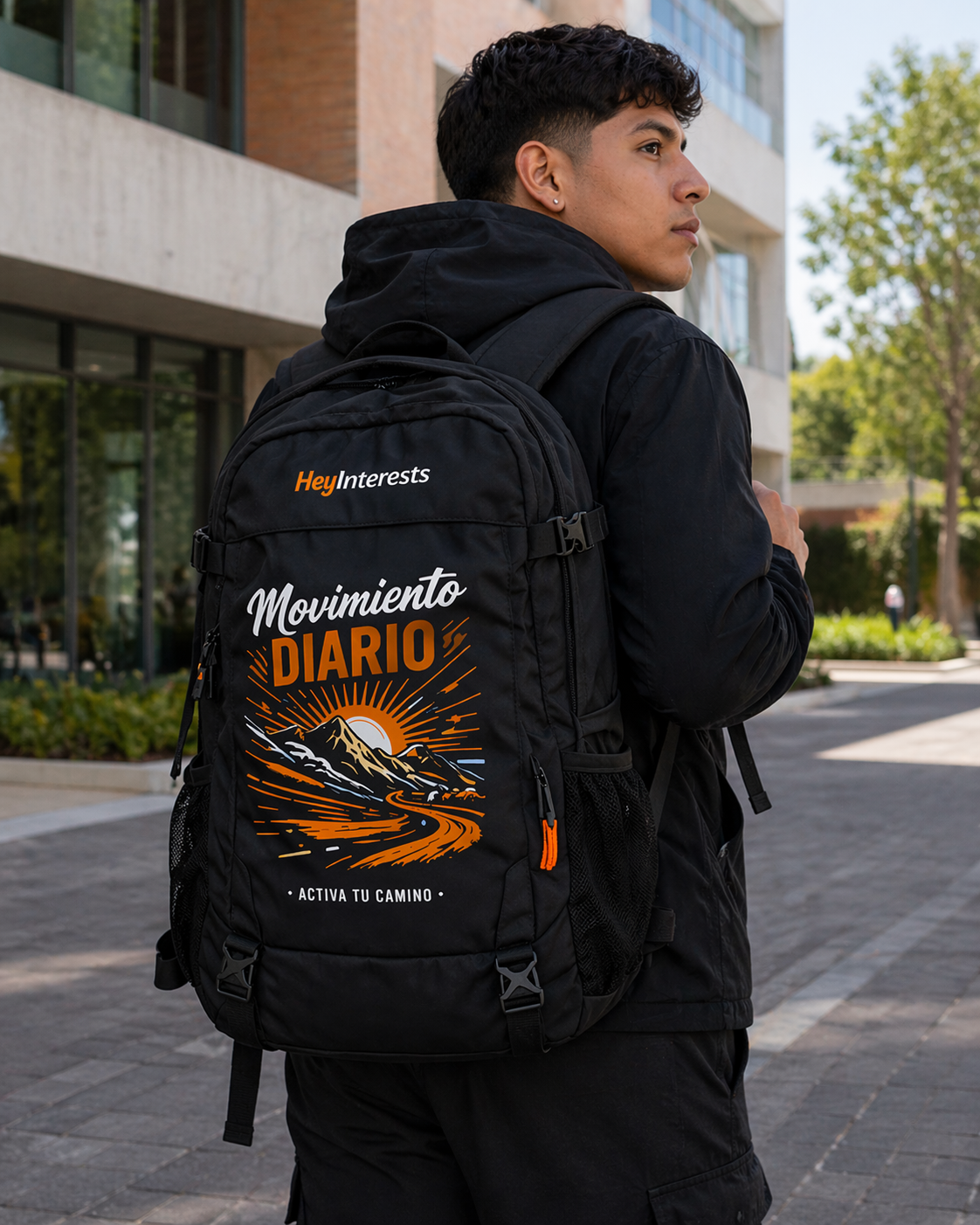 Premium Backpack HeyInterests – Connect on the Road