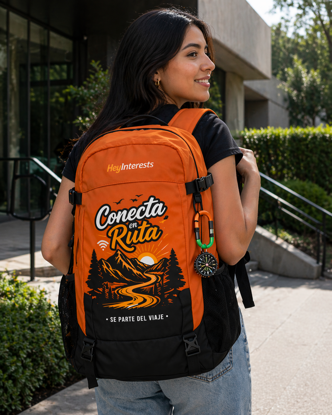 Mochila prémium HeyInterests – Conéctate en la carretera